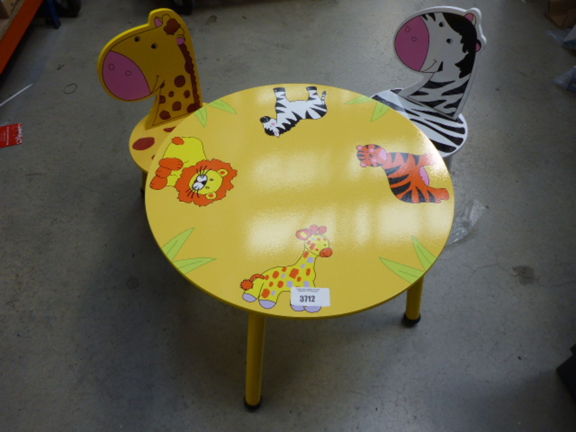 Child's Safari table and 2 chairs