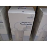 3 Croydex double door plastic cabinets in boxes