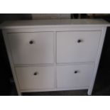 Large white shoe storage cupboard