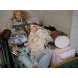 Crate of collectors dolls