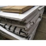 Pallet of flat pack radiator covers, etc.