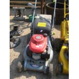 Honda self propelled petrol lawn mower with grass box