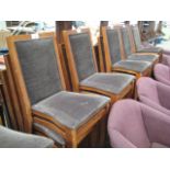 20 wooden framed brown upholstered Morgan stackable restaurant chairs