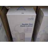 3 Croydex double door plastic cabinets in boxes