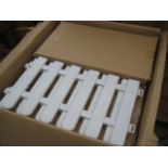 2 boxes containing 40 units in total of white interlocking picket fencing
