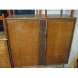 (2033) Mahogany 2 door cabinet