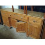 (2100) Pine dresser base with 3 drawers over cupboards