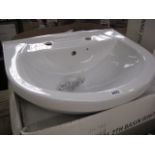 2 hole basin in white