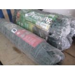 (1045) 10mx0.5m roll of hexagonal wire mesh with roll of plastic coated fencing