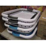 (2202) 4 collapsible laundry baskets