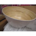 3 boxes of 8 bamboo lacquered salad bowls