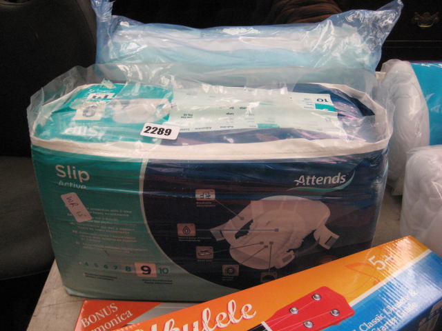 2 bags of slip active adult nappies