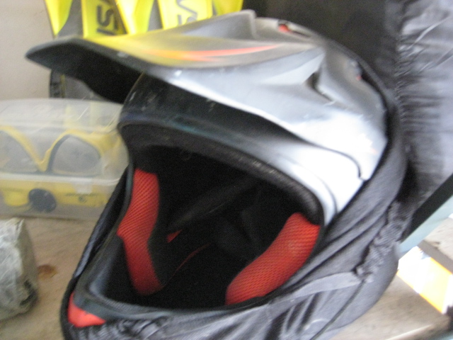 Fury BMX helmet in red and black