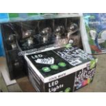 Pack of Dusk & Dawn battery operated garden string lights with box of 300 LED lights in cool white