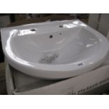 2 hole basin in white