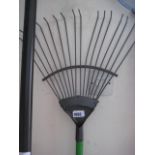 (1001) Green Gem leaf rake with Green Gem garden fork