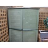 Plastic 2 door storage shed