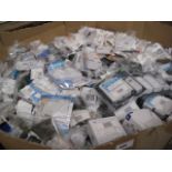 Pallet box of electrical fittings, dimmer switches, door bells, etc.