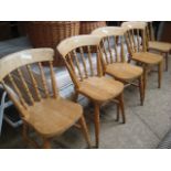 Set of 5 spindle back kitchen chairs