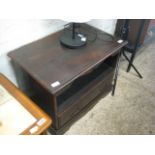 (2106) Mahogany entertainment stand with drawer