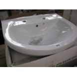 2 hole basin in white