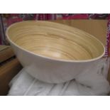 3 boxes of 8 bamboo lacquered salad bowls