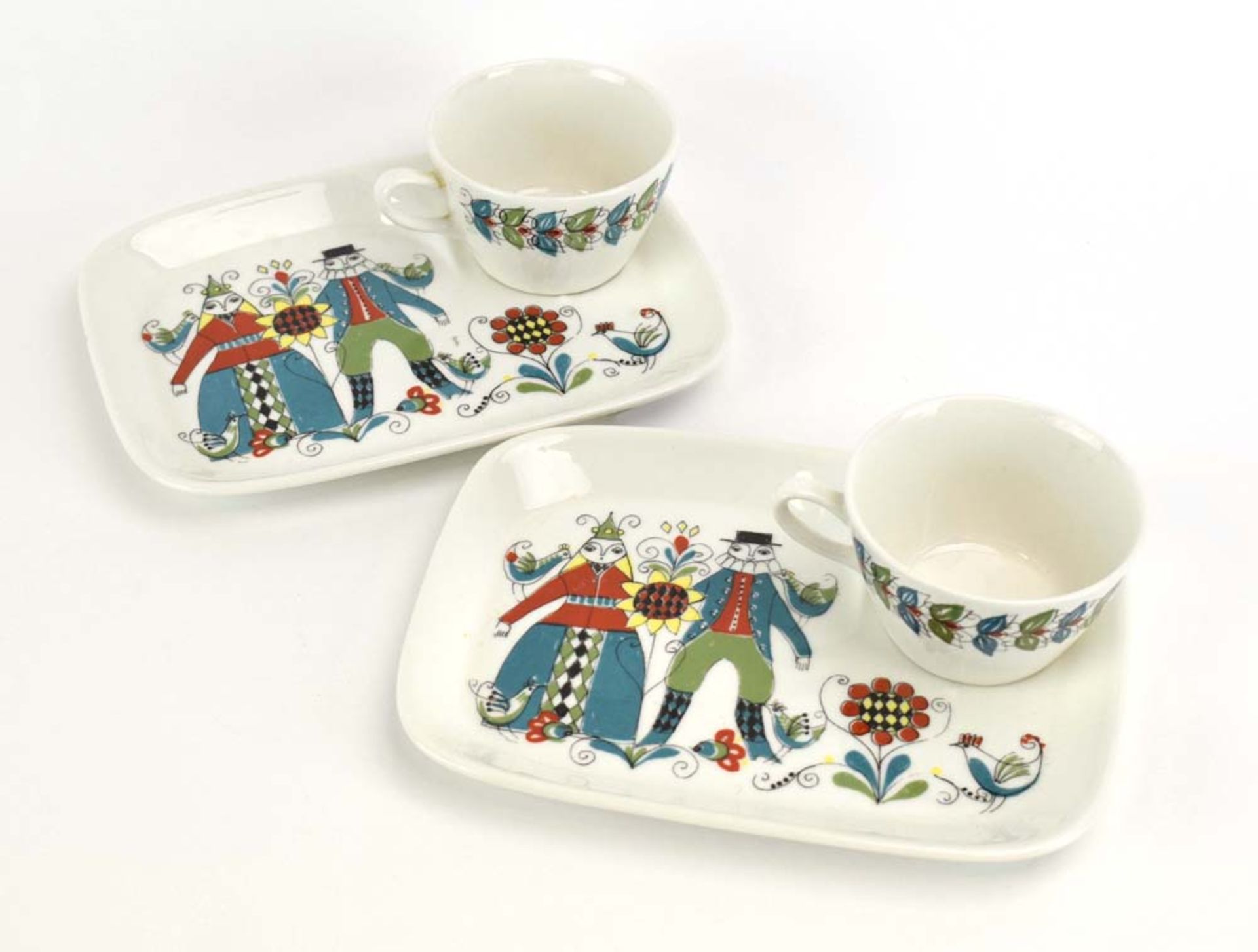 A pair of SAGA Norsk design Figgjo Flint supper sets - Image 2 of 2