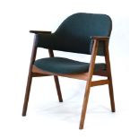 A 1960's Danish desk chair with a teak frame,