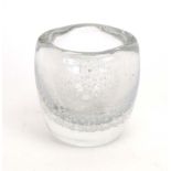 Kaj Franck for Littala, a 'Soda Bubble' vase, clear crystal with controlled air bubbles, h.