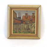 Sarup (Swedish?), A roofscape, signed, oil on board,