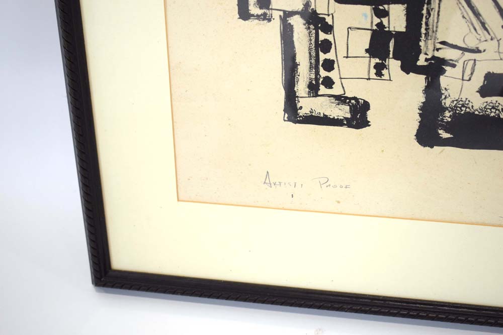 John Hoskin (1921-1990), An abstract study, signed and dated '62, artist's proof, lithograph, - Image 2 of 4