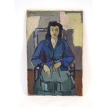 Bengt Eklund (Swedish, 1916-1989), A portrait of a seated lady, signed and dated 51,