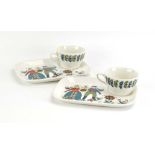 A pair of SAGA Norsk design Figgjo Flint supper sets