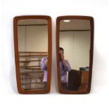 A pair of Danish teak mirrors,