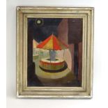 Marjorie Heath (1905-1994), 'Deserted Mart', signed verso, oil on canvas,