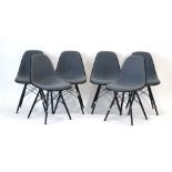 Charles and Ray Eames for Vitra, a set of six 'Eames Plastic Chairs',