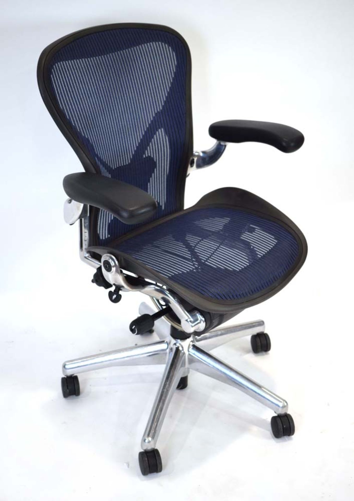 Don Chadwick and Bill Stumpf for Herman Miller, an Aeron desk chair with blue tinted seat and back, - Image 2 of 3
