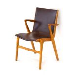 A 1950/60's Swedish beech armchair,