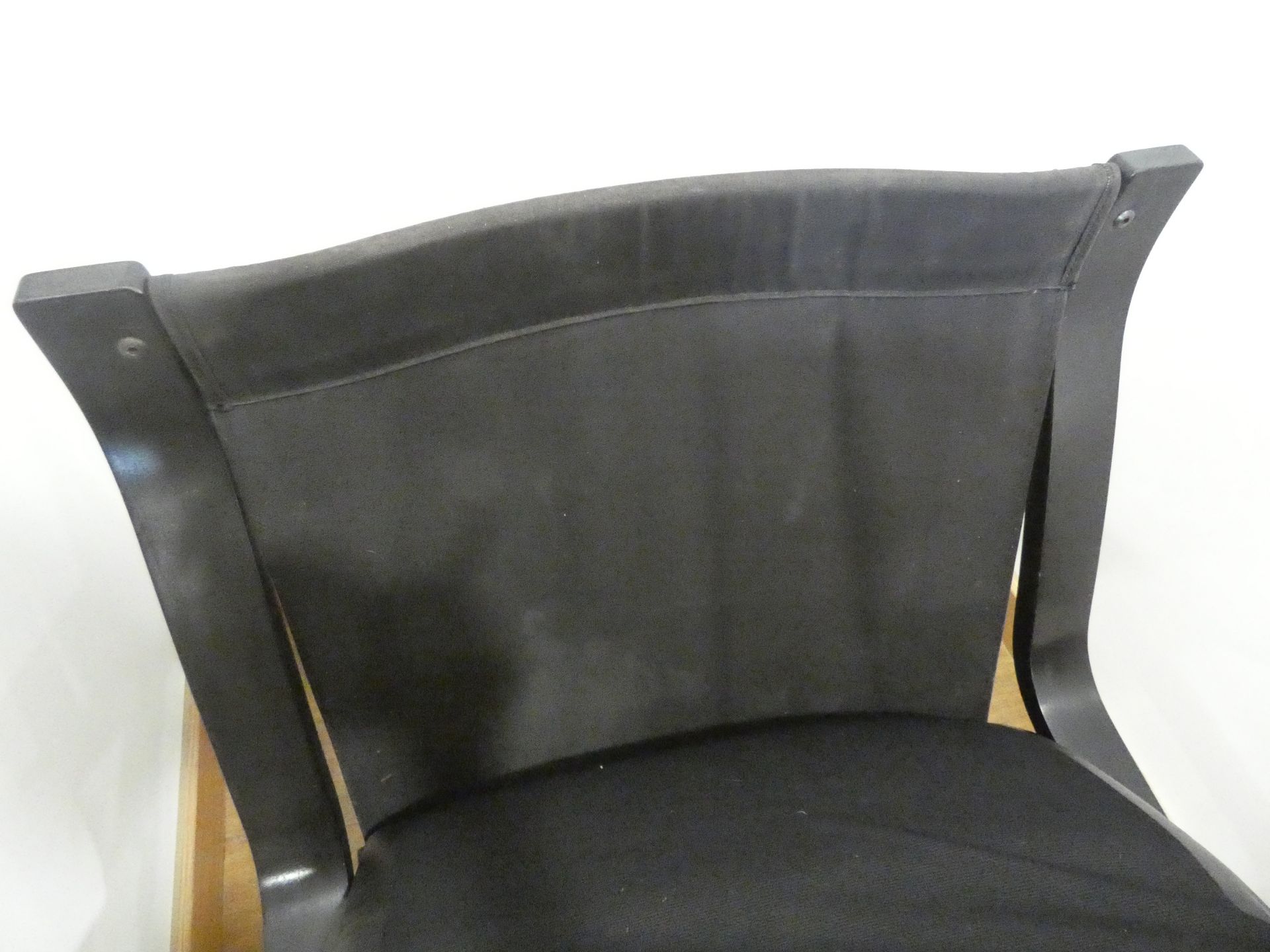 A 1970's armchair, the leather cushion on a black ash bentwood frame, in the manner of Alvar Aalto, - Image 7 of 10