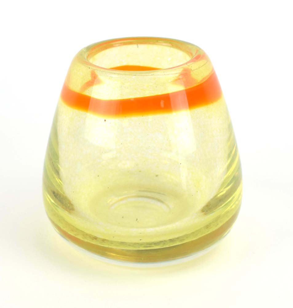 Ronald Stennett Willson for Wedgwood, a yellow and orange cased glass vase, h.