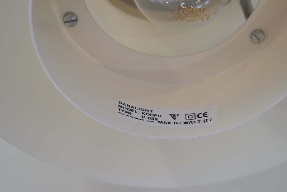 A Danulight Korfu white enamelled three-tier ceiling light CONDITION REPORT: Working - Image 2 of 2