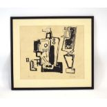 John Hoskin (1921-1990), An abstract study, signed and dated '62, artist's proof, lithograph,