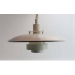 A Lyskaer Type 41 white enamelled ceiling light CONDITION REPORT: Working order