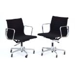 Charles and Ray Eames for Herman Miller, a pair of Aluminium Group armchairs,