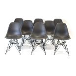 Charles and Ray Eames for Vitra, a set of eight 'Eames Plastic Chairs',