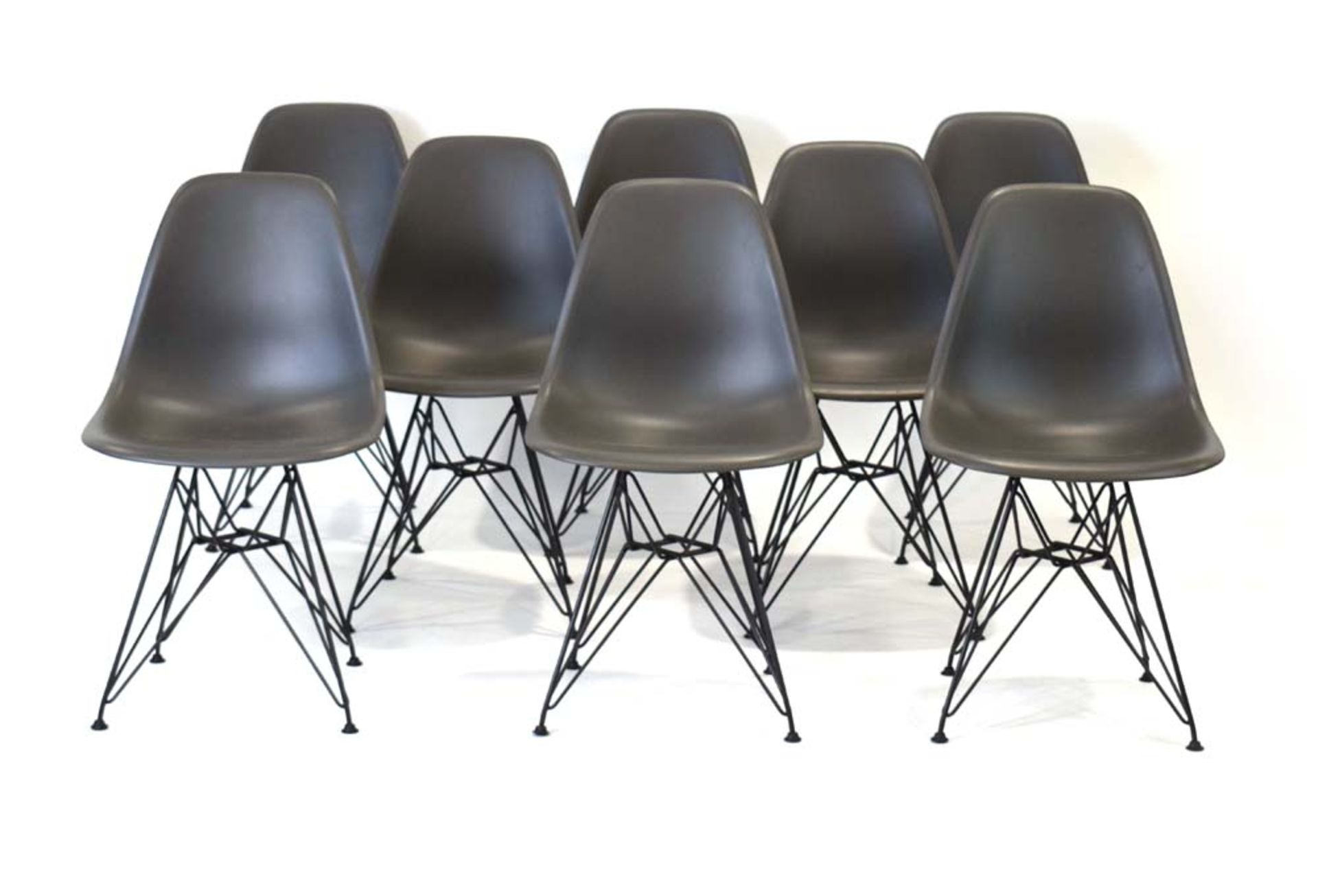 Charles and Ray Eames for Vitra, a set of eight 'Eames Plastic Chairs',