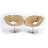 Patrick Norguet for Artifort, a pair of 'Apollo' swivel armchairs,