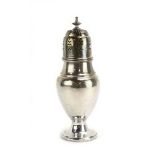 An early 20th century silver sugar sifter of urn shaped form, makers marks indistinct,