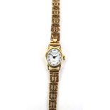 A ladies 9ct yellow gold manual wind wristwatch by Rotary,