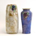 A Royal Doulton stoneware vase of elongated ovoid form,